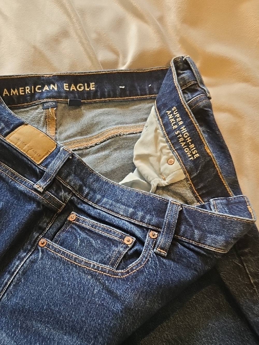 American Eagle Outfitters Dark Blue Ankle Jeans